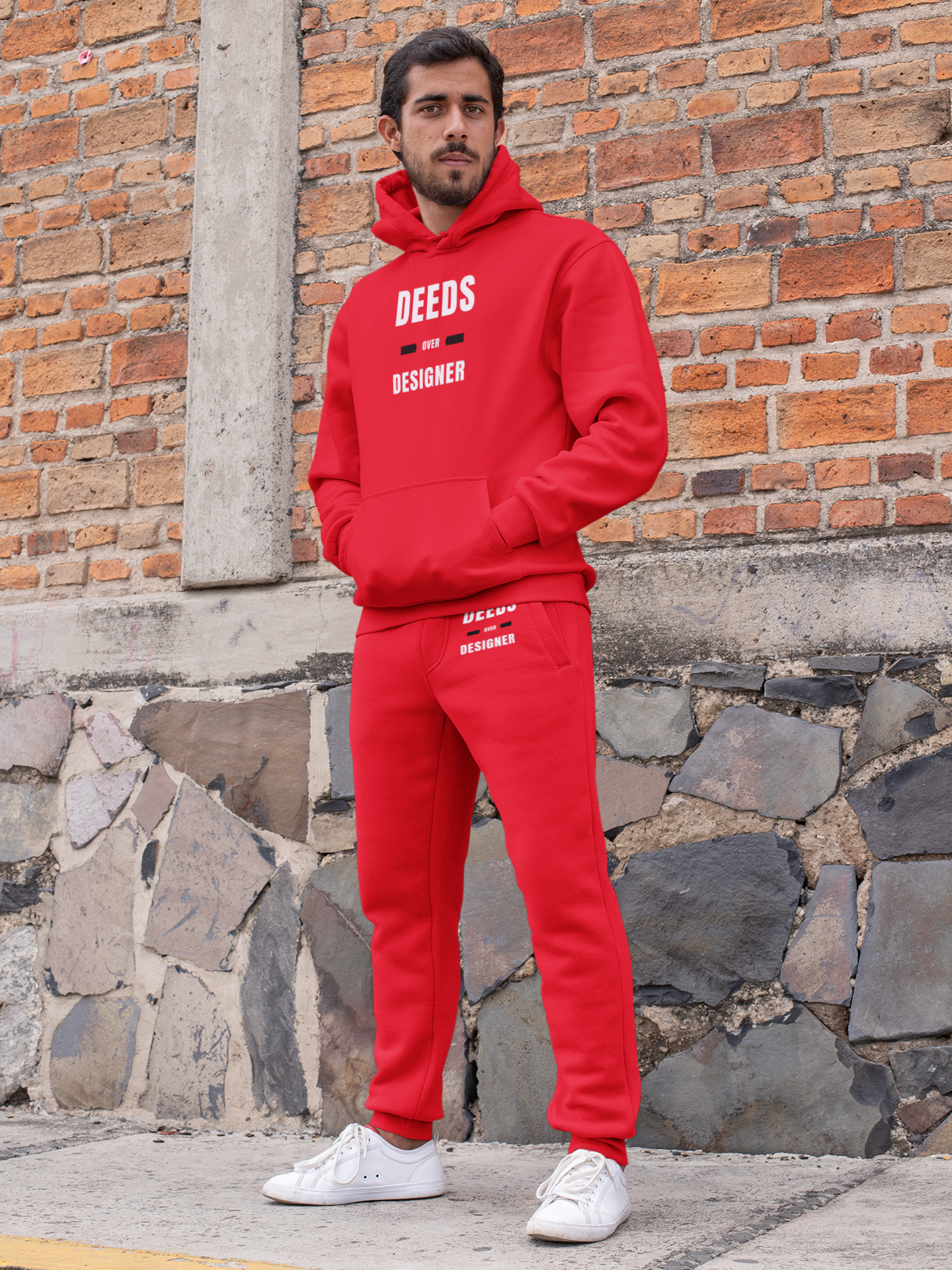 Deeds Over Designer Hoodie Set