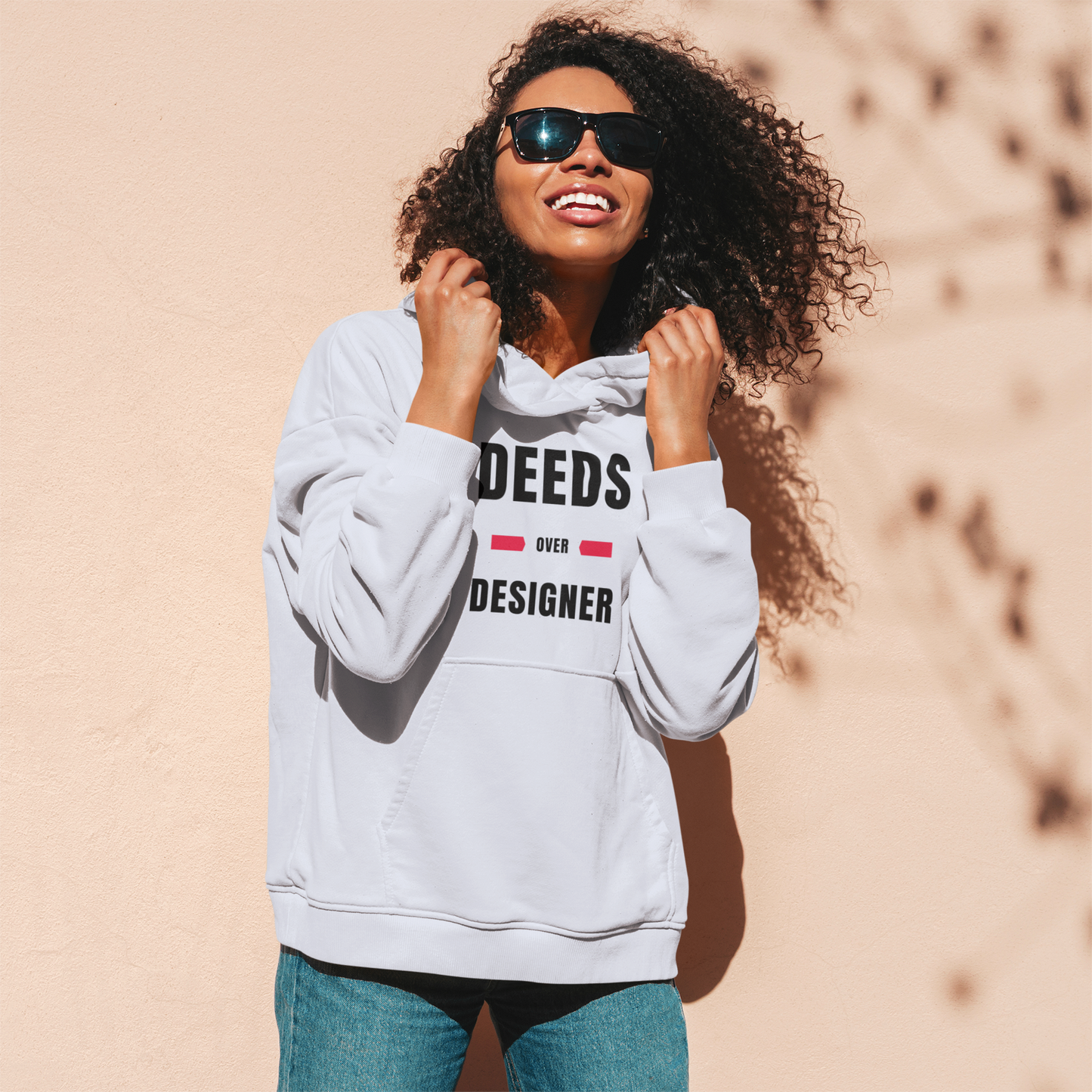 Deeds Over Designer Hoodie (only)